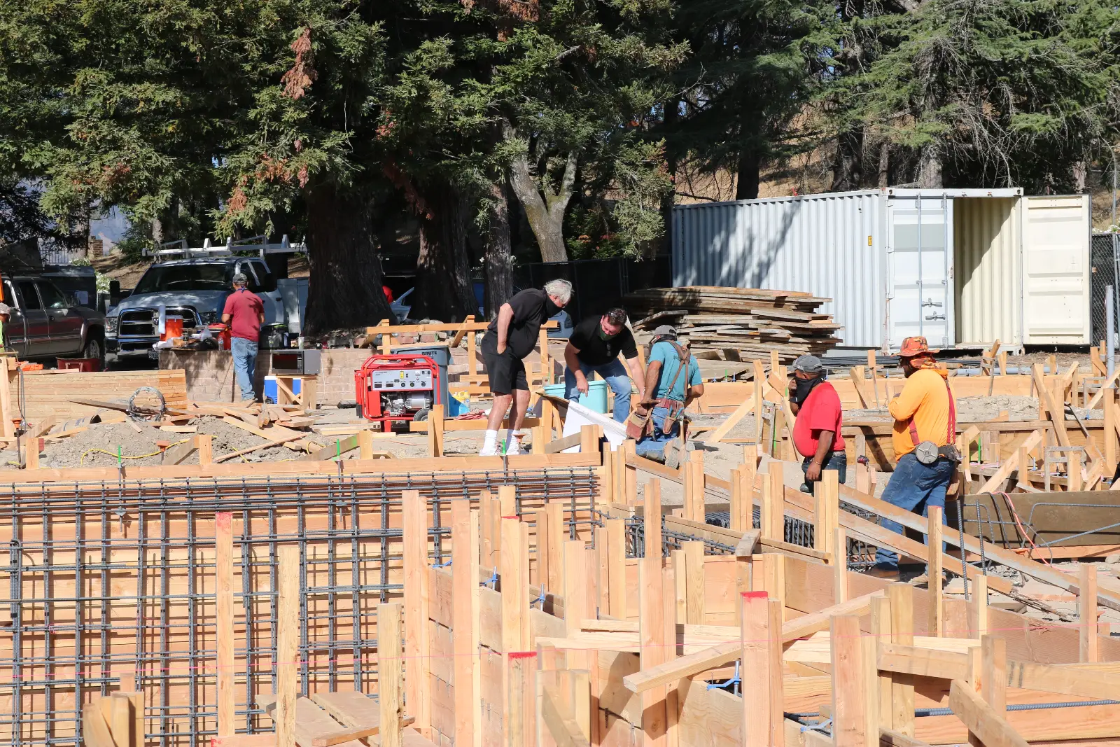 Industrial project: concrete formwork under construction