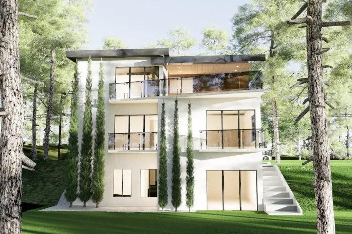 Fire rebuild home in Pacific Palisades, California